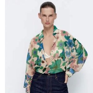 Zara Multicolor Floral Top